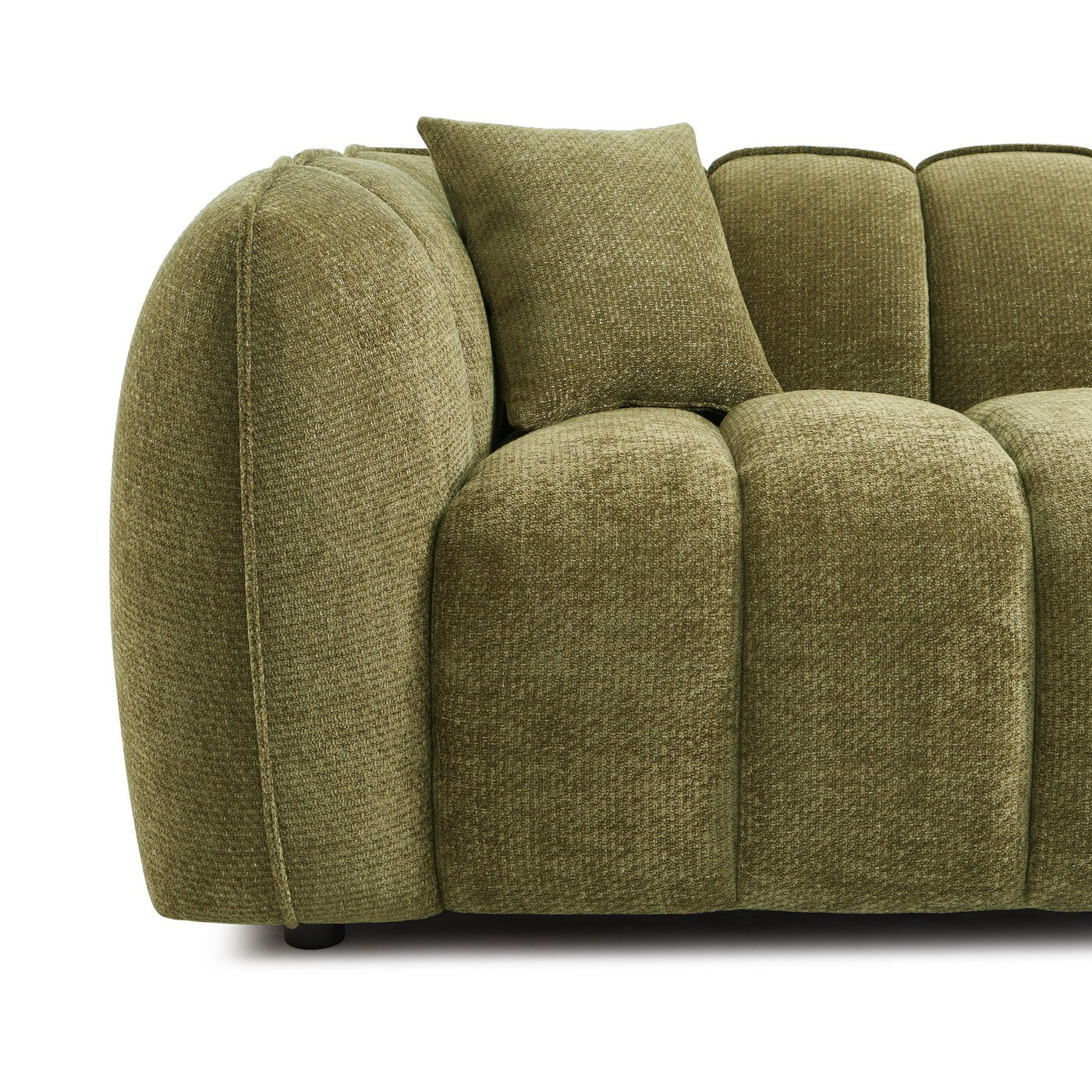 Matilda - Canapé 3 Places - Tissu Chenille - Vert