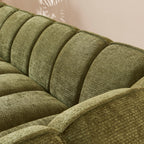 Matilda - Canapé 3 Places - Tissu Chenille - Vert