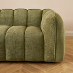 Matilda - Canapé 3 Places - Tissu Chenille - Vert