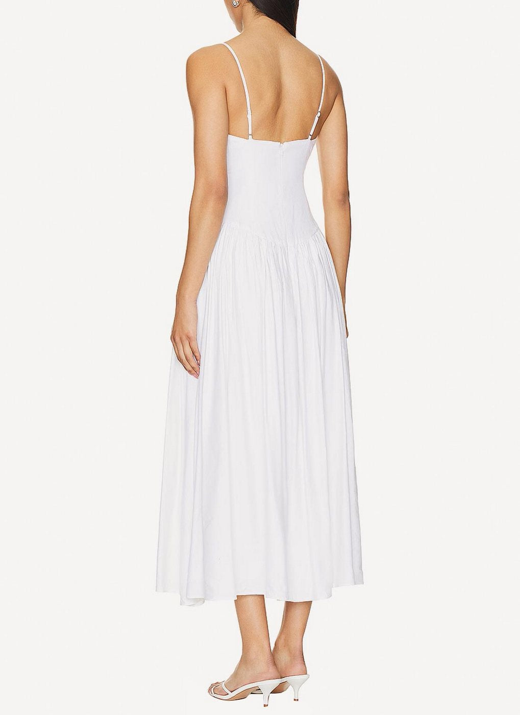 Matteau - Robe Froncée À La Taille - White - Femme