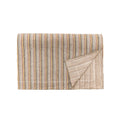 Manta de lino a rayas - Beige