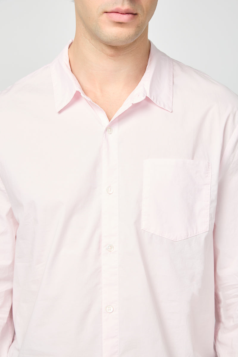 Chemise En Popeline Stretch Teintée Gmt - Pigment Rose - Homme