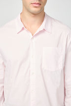 Chemise En Popeline Stretch Teintée Gmt - Pigment Rose - Homme