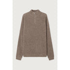 Trucker-Collar Jumper - Taupe Chine - Men