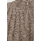 Trucker-Collar Jumper - Taupe Chine - Men