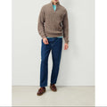 Trucker-Collar Jumper - Taupe Chine - Men