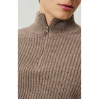 Trucker-Collar Jumper - Taupe Chine - Men