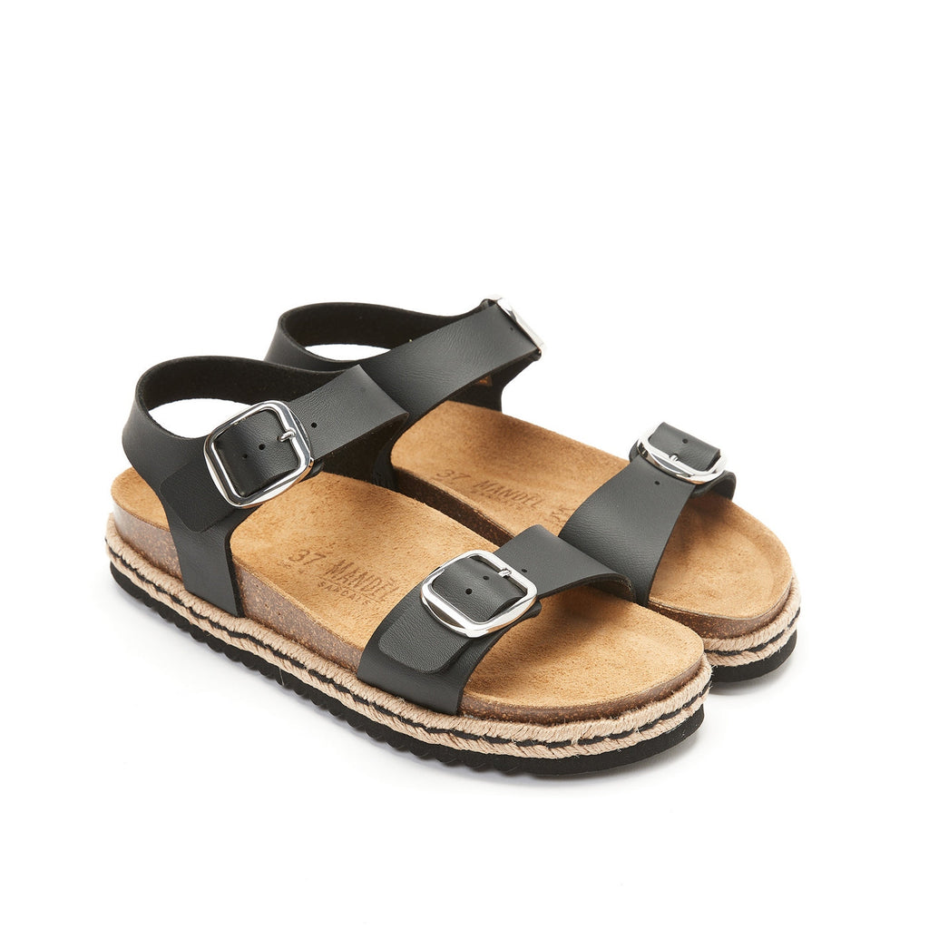 Ines Black Sandals - Women