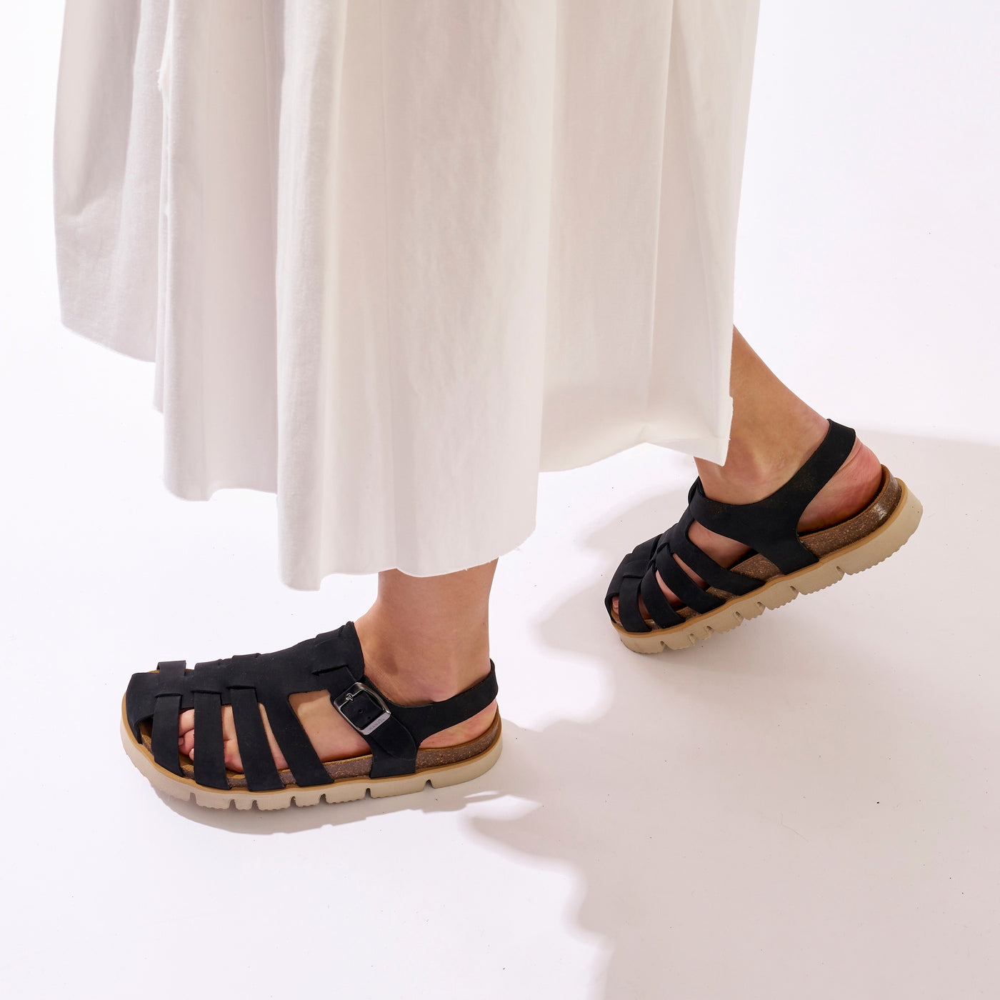 Sandales Helena Nubuck Black - Femme