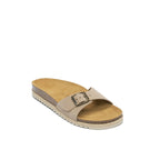 Agata Suede Taupe Sandals - Women