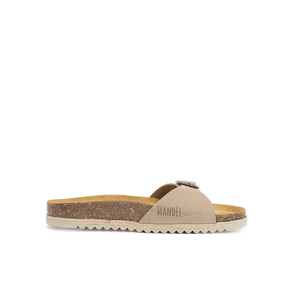 Agata Suede Taupe Sandals - Women