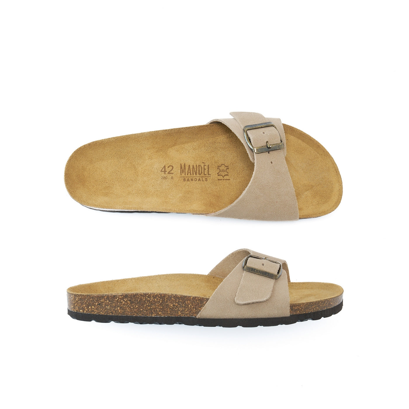 Mandel - Sandalias Agata Suede Taupe - Hombre