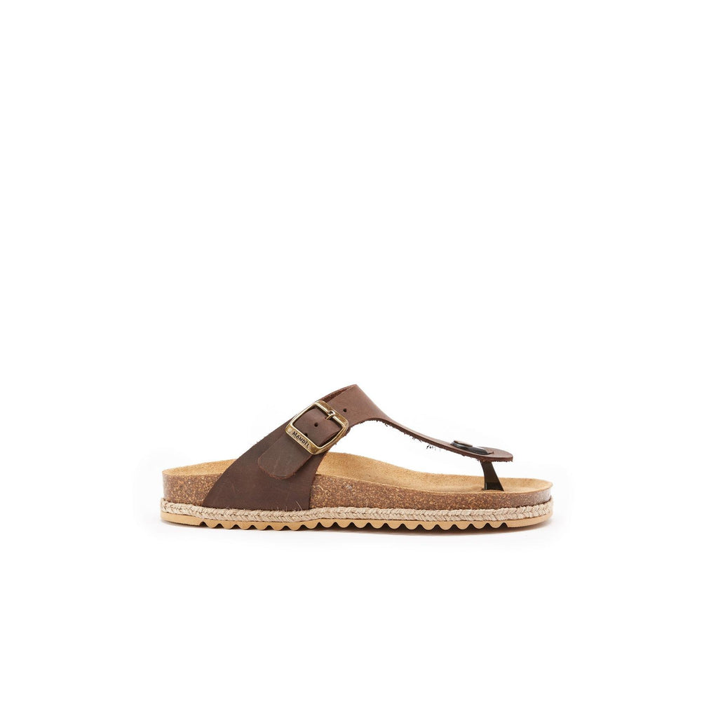 Chanclas Blanca - Marrón oscuro - Mujer