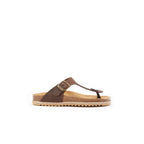 Chanclas Blanca - Marrón oscuro - Mujer