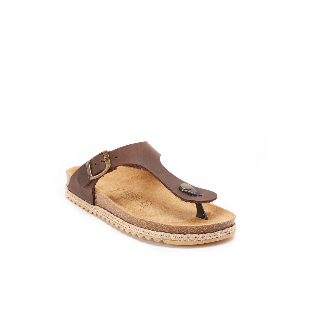 Chanclas Blanca - Marrón oscuro - Mujer