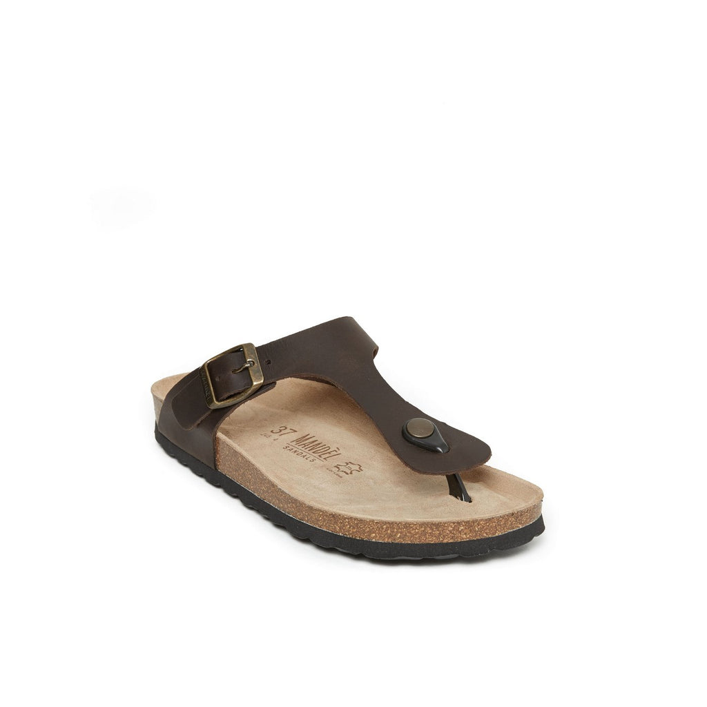 Chanclas Blanca - Marrón oscuro - Mujer