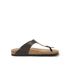 Chanclas Blanca - Marrón oscuro - Mujer