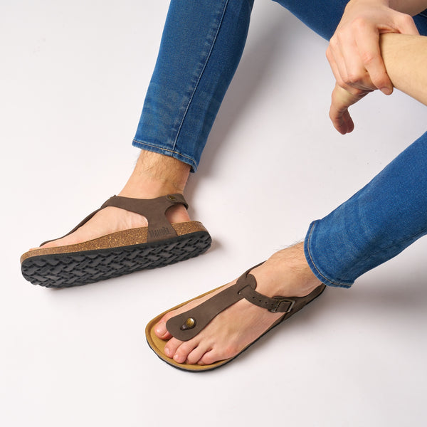 Leon Flip Flops - Dark Brown - Men