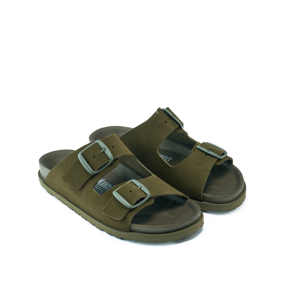 Mandel - Sandalias Ana Suede verde musgo - Mujer
