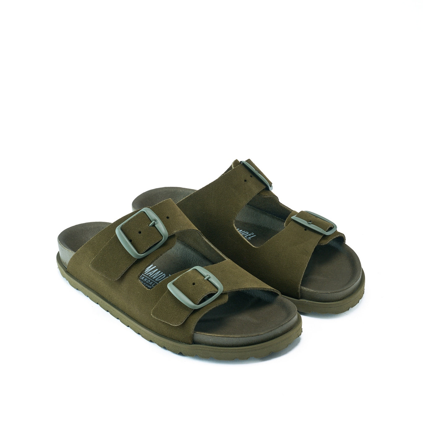 Mandel - Sandalias Ana Suede verde musgo - Mujer