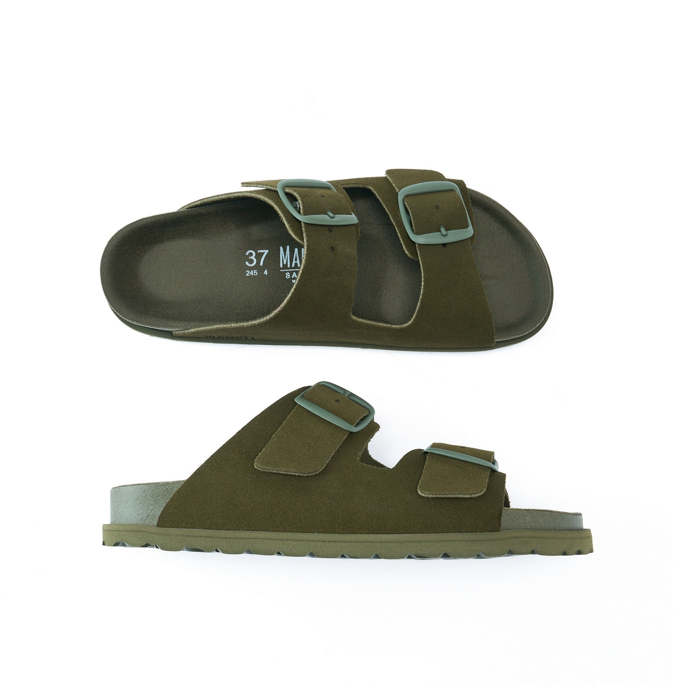 Mandel - Sandalias Ana Suede verde musgo - Mujer