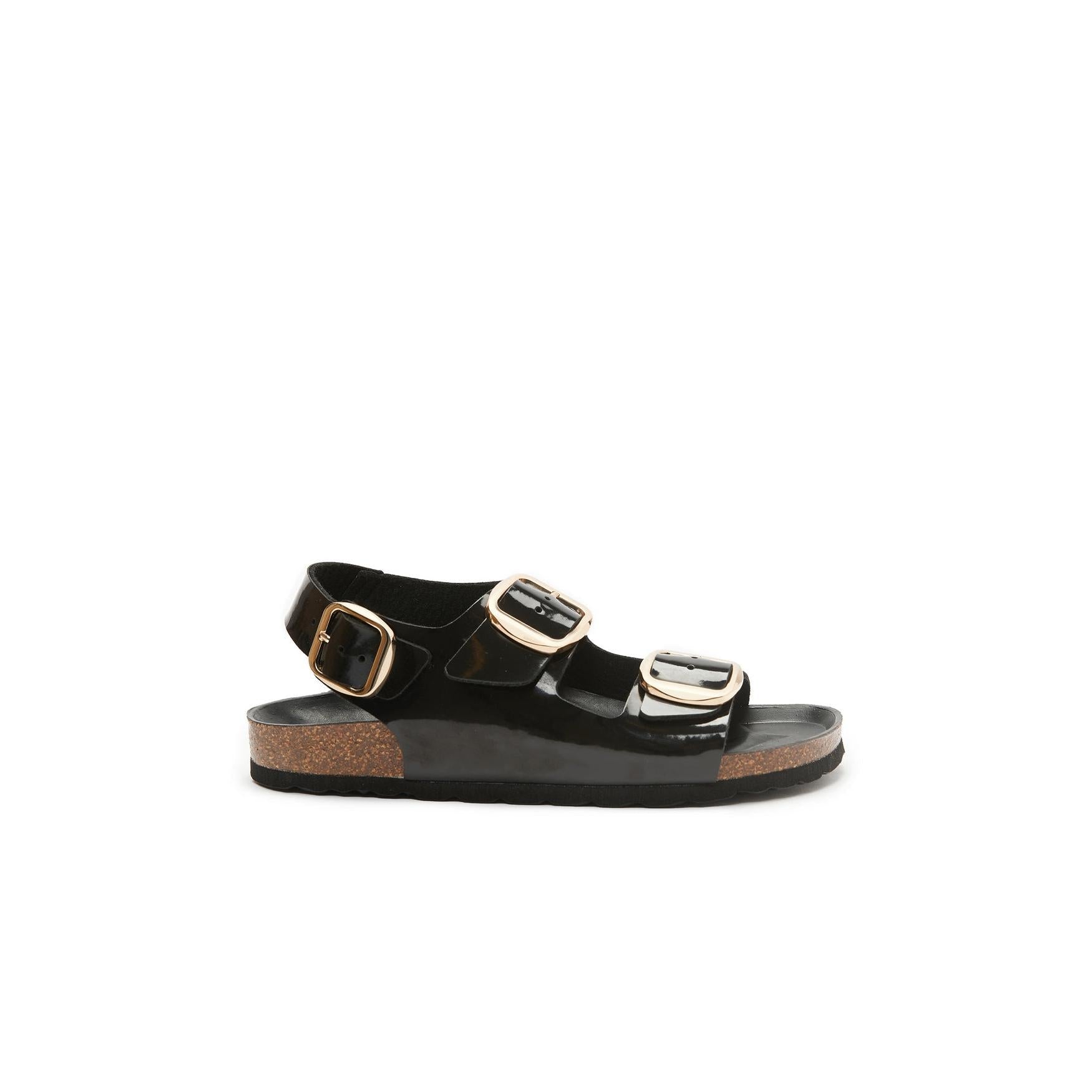 Mandel - Carlos Big Buckle Charol Negro - Mujer