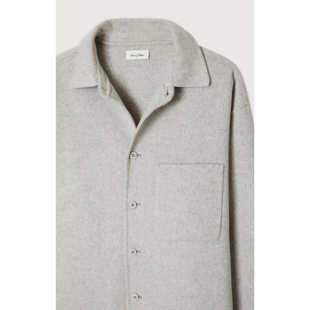 Camisa de cuello mao - Forro polar jaspeado - Hombre