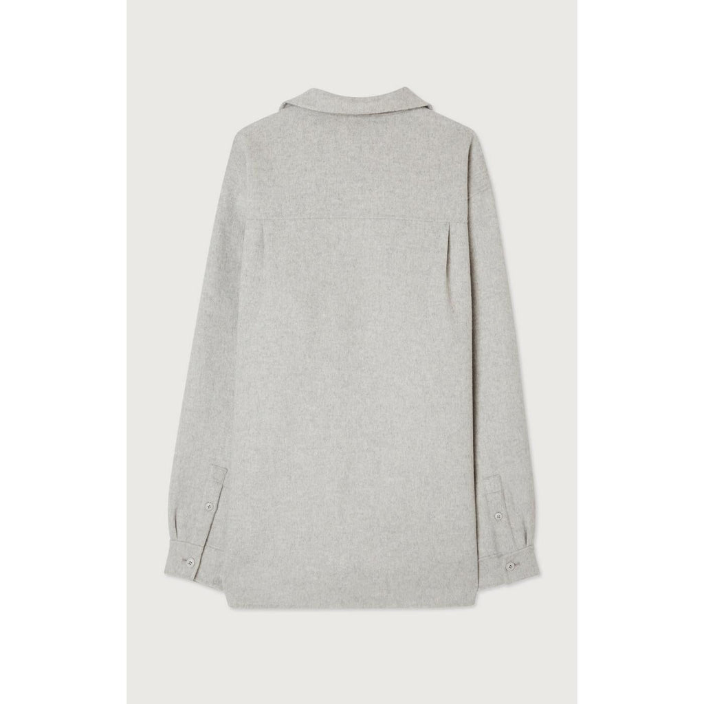 Camisa de cuello mao - Forro polar jaspeado - Hombre