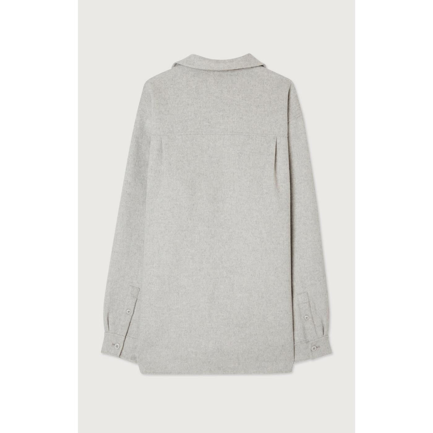 Camisa de cuello mao - Forro polar jaspeado - Hombre