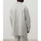 Camisa de cuello mao - Forro polar jaspeado - Hombre