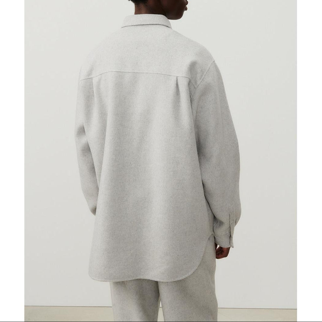 Camisa de cuello mao - Forro polar jaspeado - Hombre