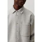 Camisa de cuello mao - Forro polar jaspeado - Hombre