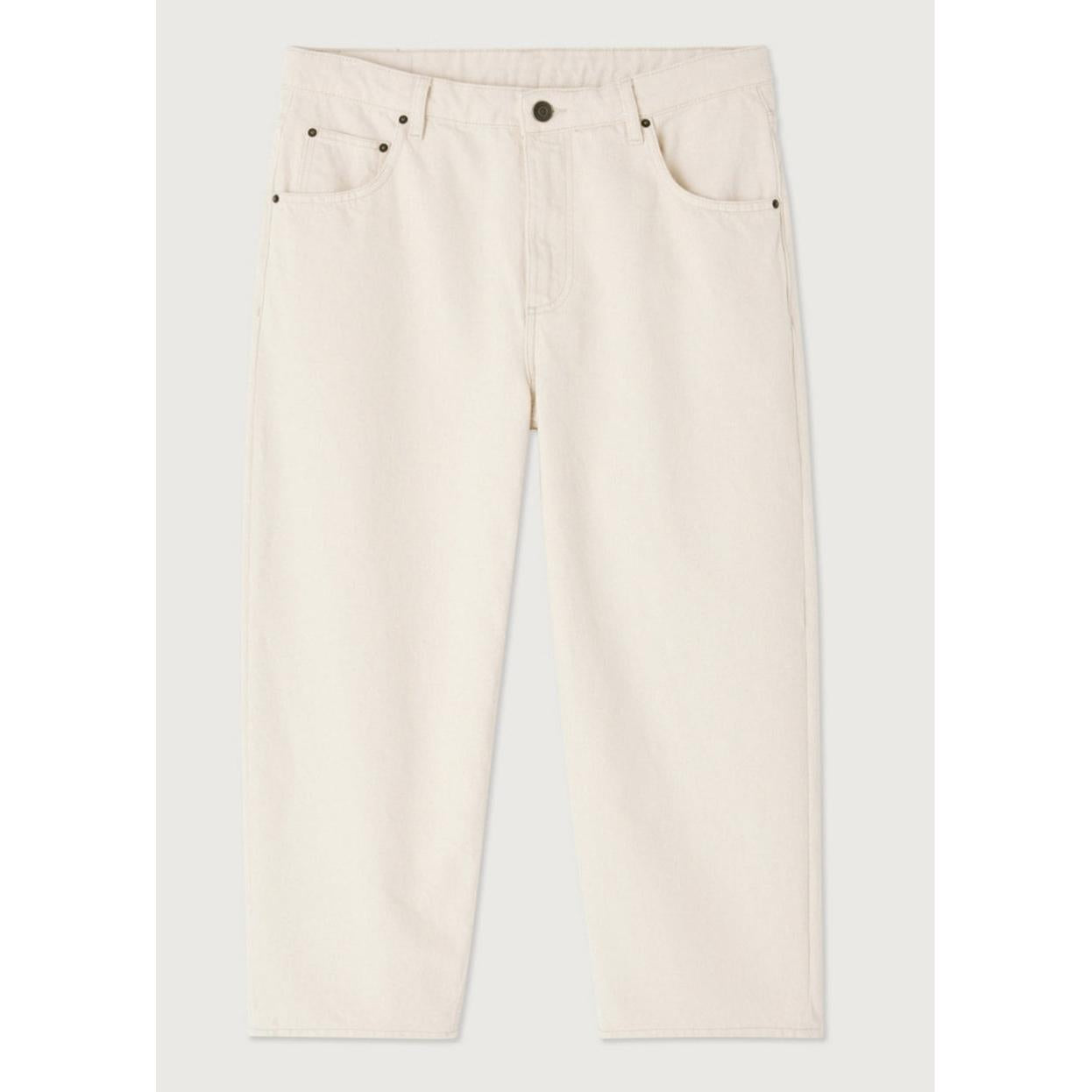 Pantalon 5 Poches Le Droit Cropped - Ecru - Homme