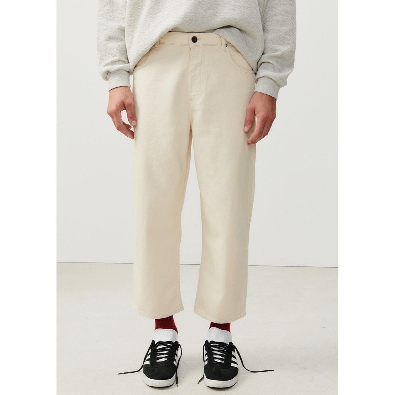 Pantalon 5 Poches Le Droit Cropped - Ecru - Homme