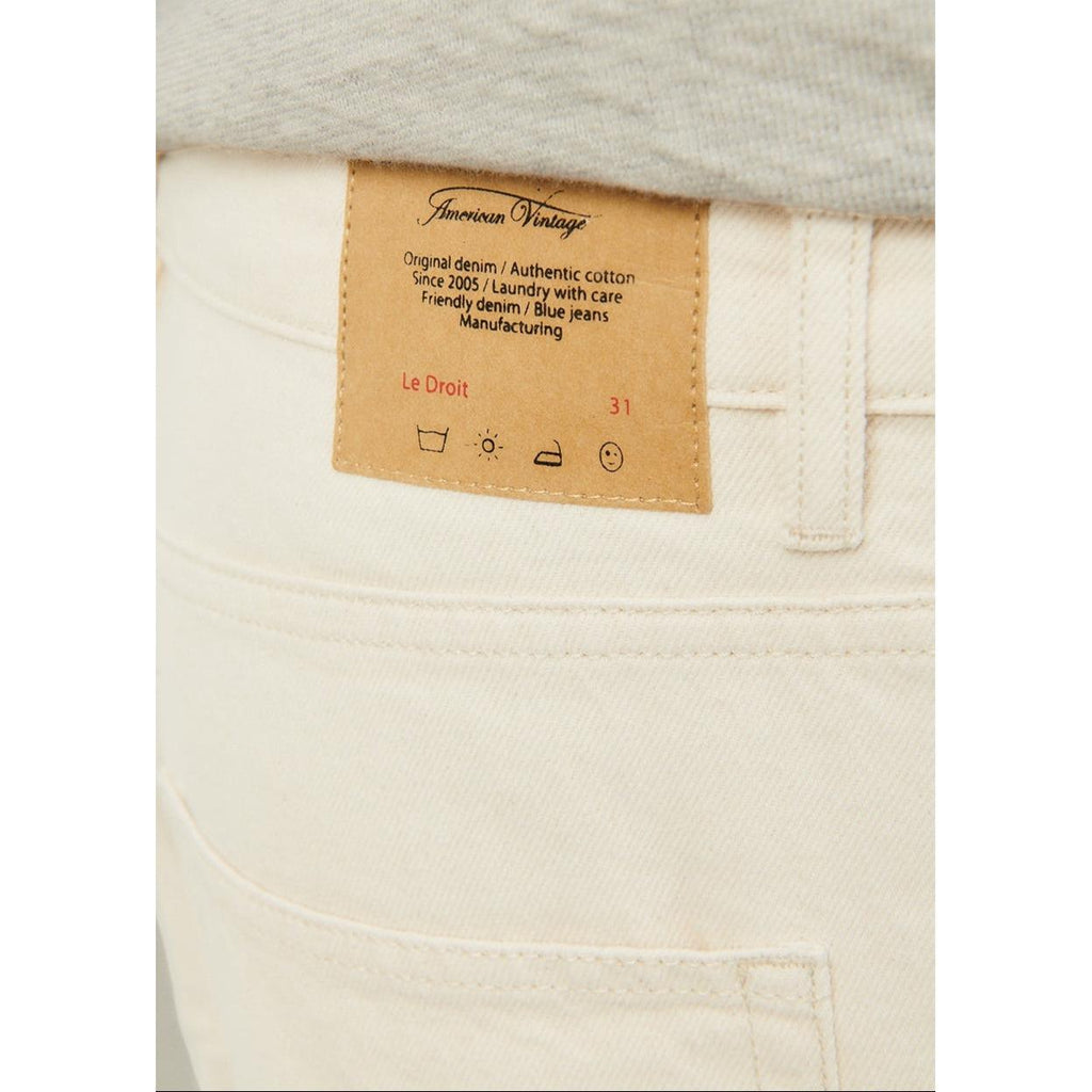 Pantalon 5 Poches Le Droit Cropped - Ecru - Homme
