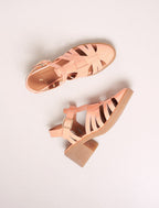 Sandales À Talon Céleste - Pêche vernis - Femme