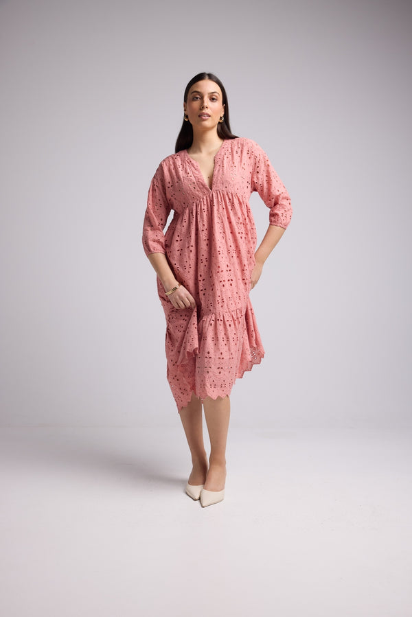 Robe Longue - Melba - Rose