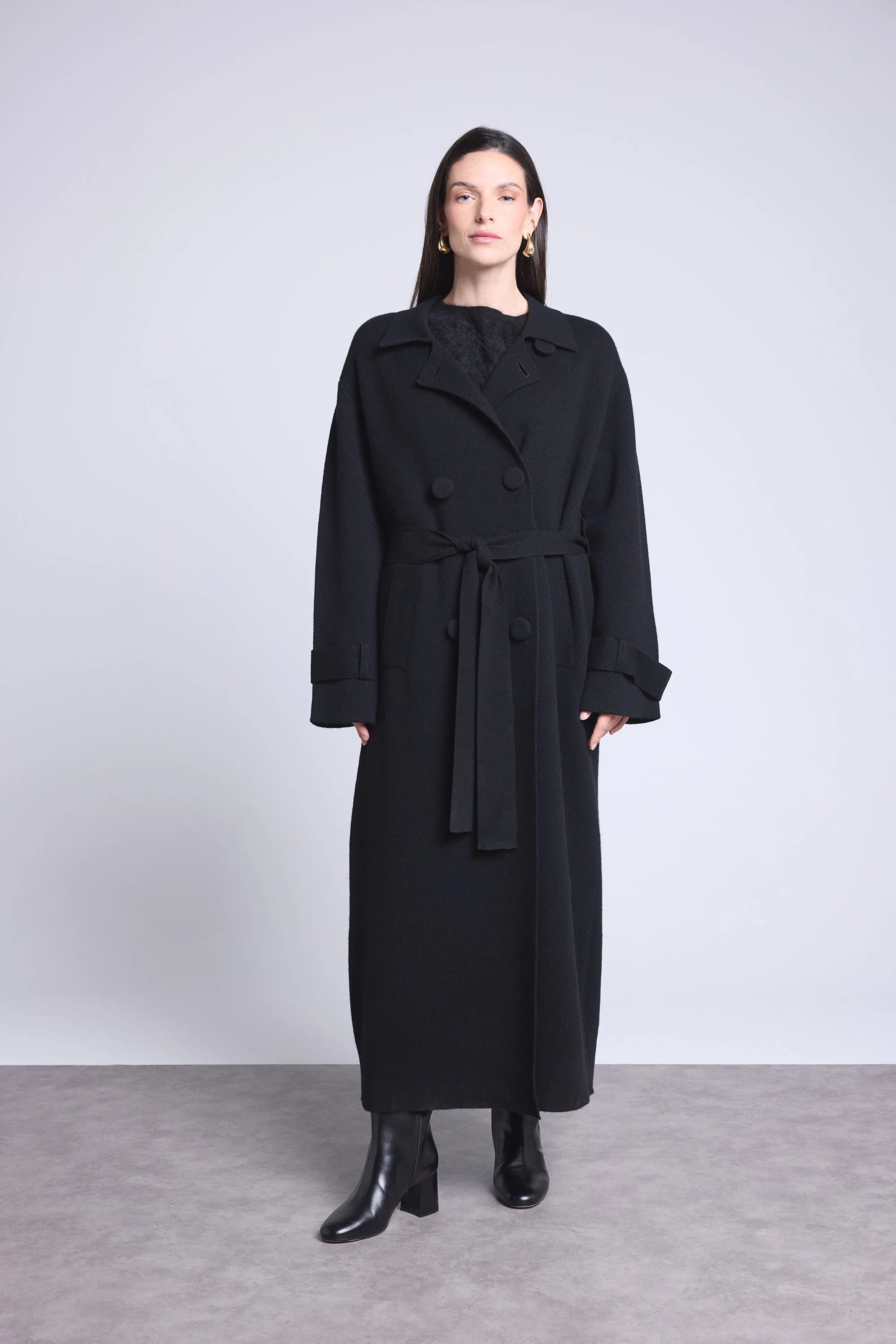 Abrigo Trench Melinda - Negro - Mujer
