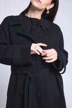 Abrigo Trench Melinda - Negro - Mujer