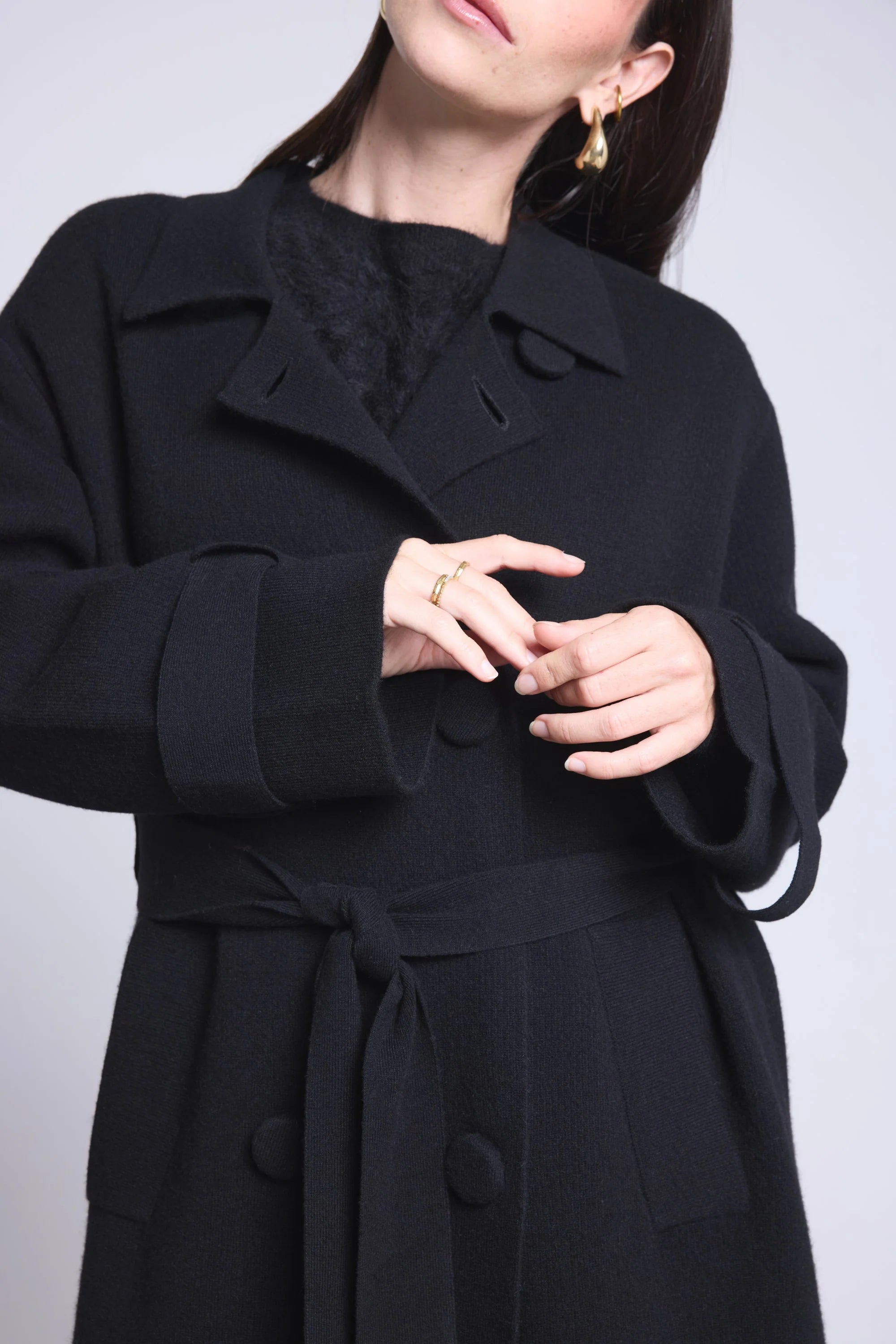Abrigo Trench Melinda - Negro - Mujer
