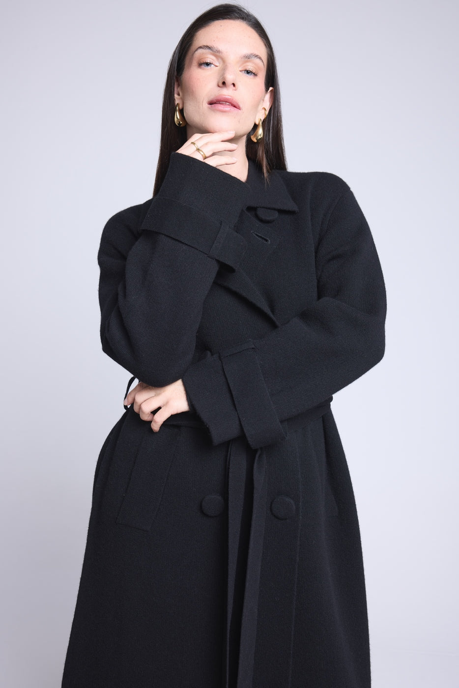 Melinda Trench Coat - Black - Women