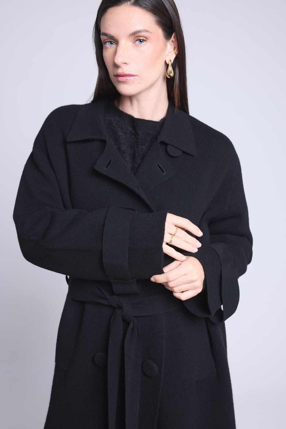 Abrigo Trench Melinda - Negro - Mujer