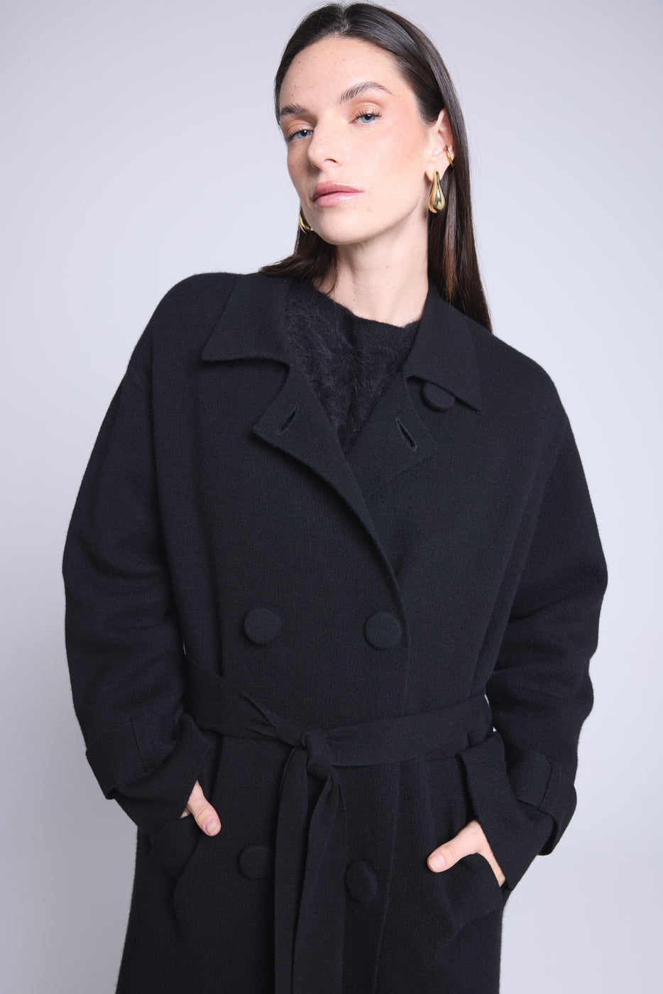 Abrigo Trench Melinda - Negro - Mujer