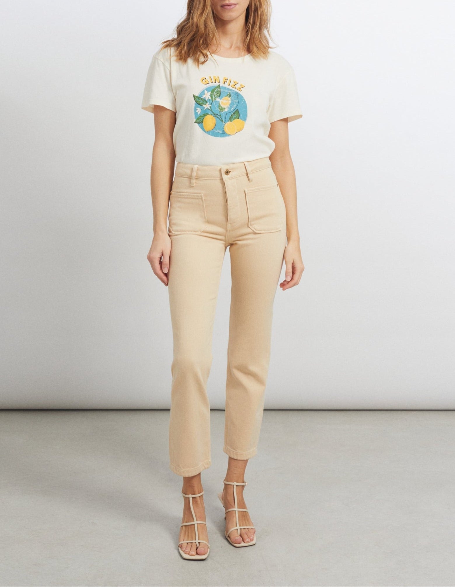 Pantalon Straight Mercy Color - Light Sand - Femme