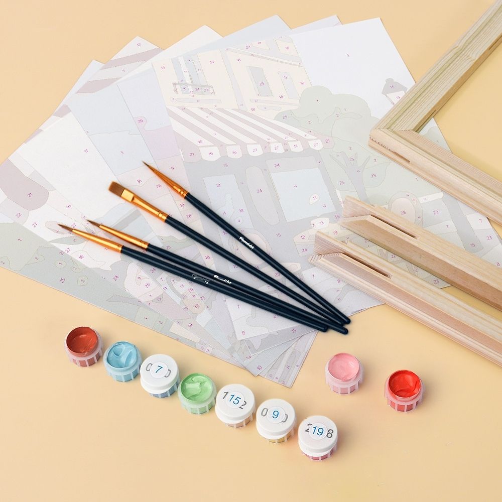 Mini Paint By Numbers 15X20Cm (6 Pieces) - Romantic France