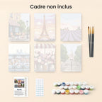 Mini Paint By Numbers 15X20Cm (6 Pieces) - Romantic France