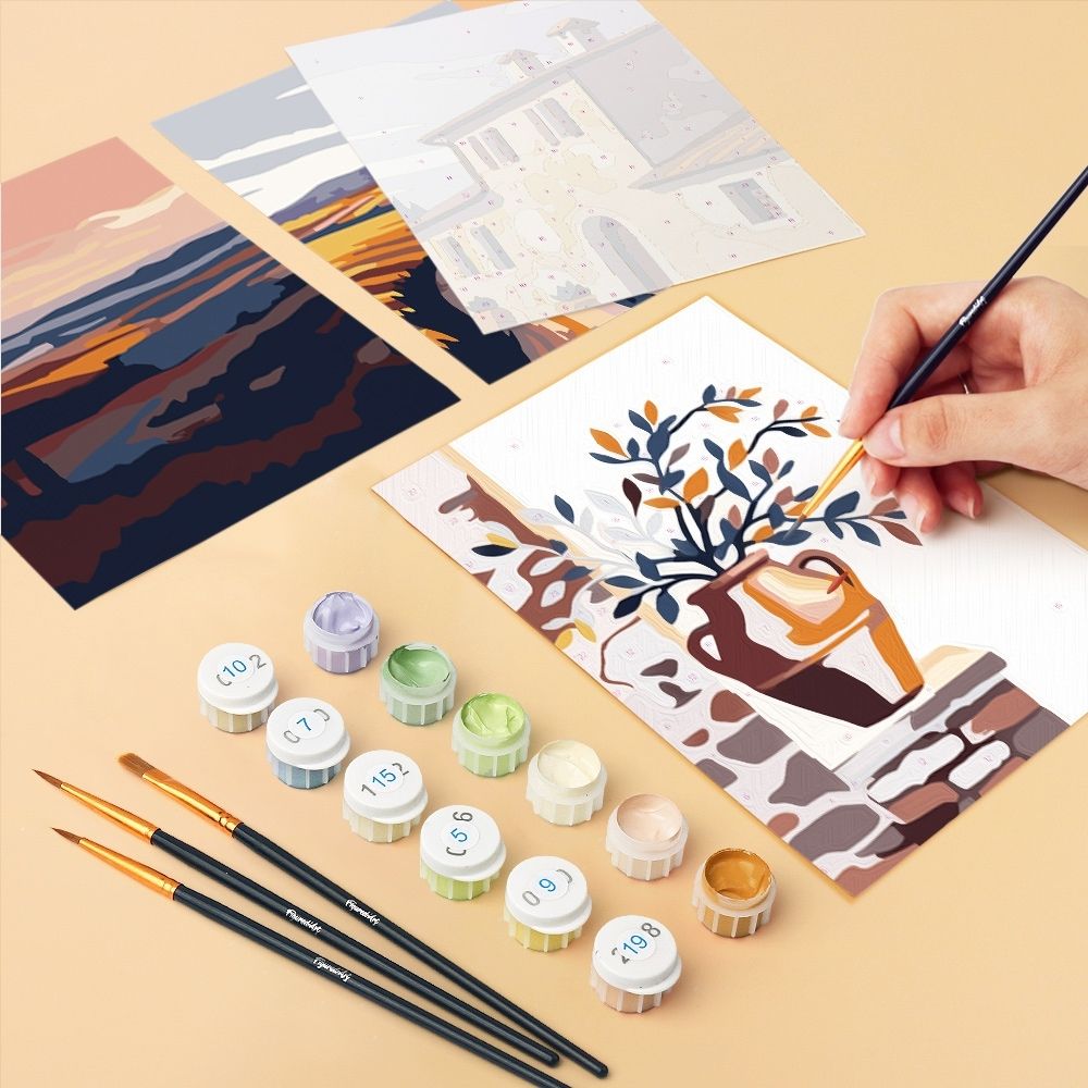 Mini Paint By Numbers 15X20Cm (6 Pieces) - Classic Tuscany