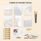 Mini Paint By Numbers 15X20Cm (6 Pieces) - Classic Tuscany