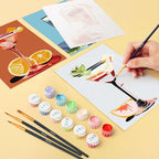 Mini Pintura por Números 15X20Cm (6 Piezas) - Cócteles Vibrantes