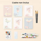 Mini Pintura por Números 15X20Cm (6 Piezas) - Cócteles Vibrantes